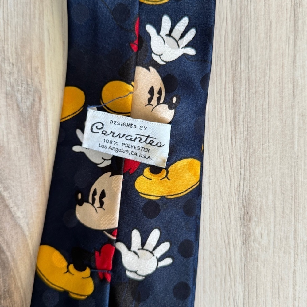 Vintage Disney Mickey Mouse Tie | Rudy Cervantes Los Angeles | 59” Novelty Tie - Picture 4 of 10